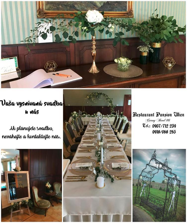 Restaurant Pansion Wien Cierny Brod Exterior foto